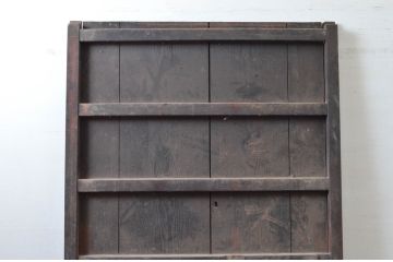 ジャンク品　アンティーク建具　栗材　松材　時を経た風合いが楽しめる蔵戸1枚(引き戸、玄関戸、建具)(R-080594)