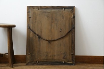 和製アンティーク　黒柿　使いこまれた風合いが趣溢れる額縁　(R-080596)