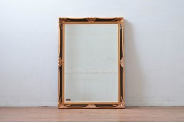 中古　美品　希少な廃番品　ハンドメイド　上品な雰囲気あふれるロココ調のウォールミラー(壁掛け鏡、姿見)(R-080598)