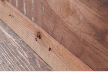 アンティーク建具　特大!　幅256cm　総欅(ケヤキ)材　躍動感ある鶯(ウグイス)と梅の図柄が目を惹く彫刻欄間(明り取り、明かり取り)(R-080600)