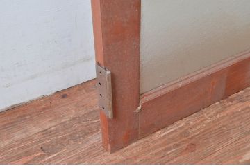 ビンテージ建具　どこか懐かしい雰囲気を感じるレトロな扉1枚(ガラス扉、木製ドア、建具)(R-080602)