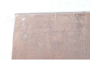 フランスアンティーク　ペイント　シンプルなスクエア型でお部屋に取り入れやすいシャビーな風合いの特大ミラー(ウォールミラー、姿見、壁掛け鏡、店舗什器)(R-080608)
