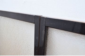 アンティーク建具　和モダンなお部屋に取り入れたいダイヤガラス窓4枚セット(ガラス戸、引き戸、建具)(R-080609)