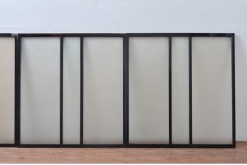 アンティーク建具　和モダンなお部屋に取り入れたいダイヤガラス窓4枚セット(ガラス戸、引き戸、建具)(R-080609)