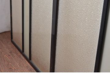 アンティーク建具　和モダンなお部屋に取り入れたいダイヤガラス窓4枚セット(ガラス戸、引き戸、建具)(R-080609)