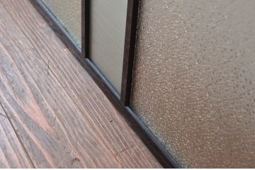 アンティーク建具　和モダンなお部屋に取り入れたいダイヤガラス窓4枚セット(ガラス戸、引き戸、建具)(R-080609)