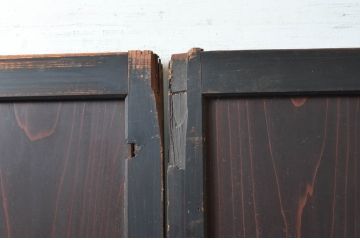 アンティーク建具　和モダンテイストのお部屋づくりに取り入れたい格子帯戸3枚セット(引き戸、格子戸)(R-080612)