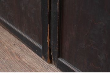 アンティーク建具　和モダンテイストのお部屋づくりに取り入れたい格子帯戸3枚セット(引き戸、格子戸)(R-080612)