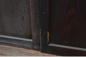 アンティーク建具　和モダンテイストのお部屋づくりに取り入れたい格子帯戸3枚セット(引き戸、格子戸)(R-080613)