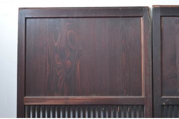 アンティーク建具　和モダンテイストのお部屋づくりに取り入れたい格子帯戸3枚セット(引き戸、格子戸)(R-080613)