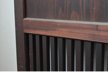 アンティーク建具　和モダンテイストのお部屋づくりに取り入れたい格子帯戸3枚セット(引き戸、格子戸)(R-080613)