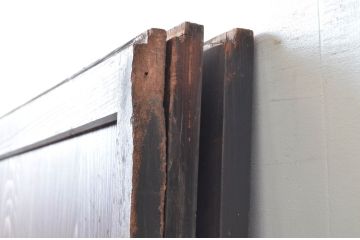 アンティーク建具　和モダンテイストのお部屋づくりに取り入れたい格子帯戸3枚セット(引き戸、格子戸)(R-080613)