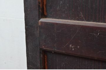 アンティーク建具　明治　深い色合いが味わい深い帯戸1枚(引き戸、板戸)(R-080615)
