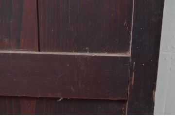 アンティーク建具　明治　深い色合いが味わい深い帯戸1枚(引き戸、板戸)(R-080615)