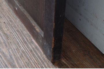 アンティーク建具　明治　深い色合いが味わい深い帯戸1枚(引き戸、板戸)(R-080615)