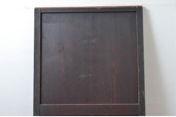 アンティーク建具　明治　深い色合いが味わい深い帯戸1枚(引き戸、板戸)(R-080616)