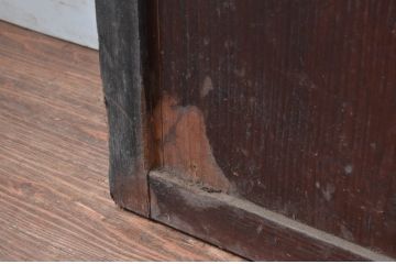 アンティーク建具　明治　深い色合いが味わい深い帯戸1枚(引き戸、板戸)(R-080616)