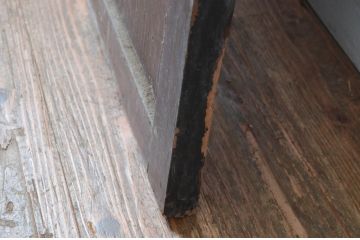 アンティーク建具　明治　深い色合いが味わい深い帯戸1枚(引き戸、板戸)(R-080616)