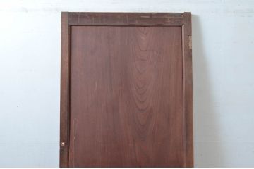 アンティーク建具　枠檜(ヒノキ)材　鏡板欅(ケヤキ)材一枚板　シンプルですっきりしたデザインのドア1枚(木製扉、木製ドア)(R-080617)