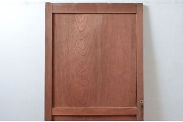 アンティーク建具　枠檜(ヒノキ)材　鏡板欅(ケヤキ)材一枚板　シンプルですっきりしたデザインのドア1枚(木製扉、木製ドア)(R-080617)