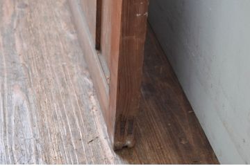 アンティーク建具　大正ロマン　無双腰板　ノスタルジックな雰囲気あふれるガラス戸1枚(引き戸、建具)(R-080618)