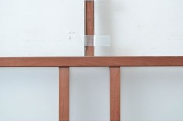 アンティーク建具　大正ロマン　無双腰板　ノスタルジックな雰囲気あふれるガラス戸1枚(引き戸、建具)(R-080619)