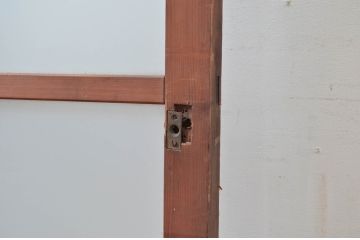 アンティーク建具　大正ロマン　無双腰板　ノスタルジックな雰囲気あふれるガラス戸1枚(引き戸、建具)(R-080619)