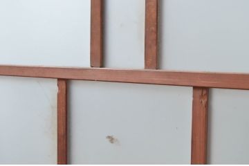 アンティーク建具　大正ロマン　無双腰板　ノスタルジックな雰囲気あふれるガラス戸1枚(引き戸、建具)(R-080619)