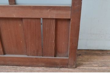 アンティーク建具　大正ロマン　無双腰板　ノスタルジックな雰囲気あふれるガラス戸1枚(引き戸、建具)(R-080619)