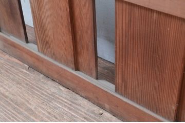 アンティーク建具　大正ロマン　無双腰板　ノスタルジックな雰囲気あふれるガラス戸1枚(引き戸、建具)(R-080619)