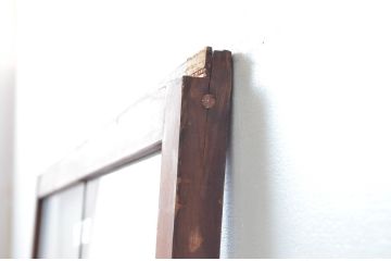 アンティーク建具　大正ロマン　無双腰板　ノスタルジックな雰囲気あふれるガラス戸1枚(引き戸、建具)(R-080619)