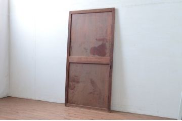 アンティーク建具　古民家インテリアにおすすめの帯戸1枚(板戸、引き戸)(R-080620)