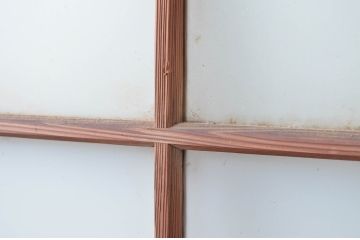 アンティーク建具　古い味わいのあるガラス戸2枚セット(引き戸、建具)(R-080621)