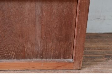 アンティーク建具　ノスタルジックな雰囲気漂う裏障子付きの格子戸2枚セット(引き戸、建具)(R-080623)