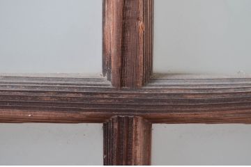 アンティーク建具　風情ある佇まいが魅力的なガラス戸2枚セット(引き戸、建具)(R-080624)