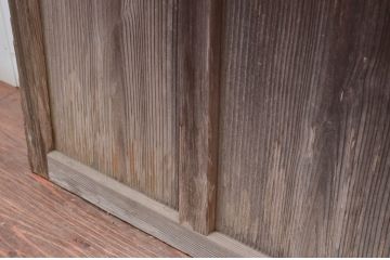 アンティーク建具　風情ある佇まいが魅力的なガラス戸2枚セット(引き戸、建具)(R-080624)
