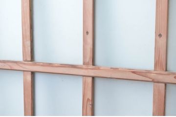 アンティーク建具　風情ある佇まいが魅力的なガラス戸2枚セット(引き戸、建具)(R-080624)