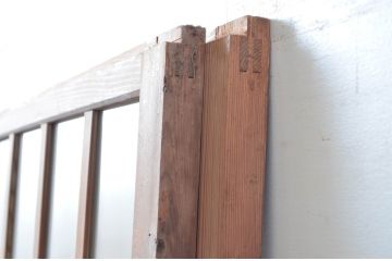 アンティーク建具　風情ある佇まいが魅力的なガラス戸2枚セット(引き戸、建具)(R-080624)