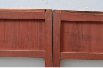 アンティーク建具　レトロな空間を演出する窓2枚セット(引き戸、ガラス戸)(R-080626)