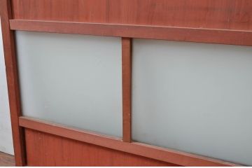 アンティーク建具　レトロな空間を演出する窓2枚セット(引き戸、ガラス戸)(R-080626)
