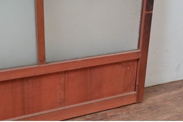 アンティーク建具　レトロな空間を演出する窓2枚セット(引き戸、ガラス戸)(R-080626)
