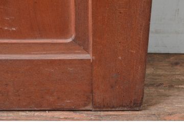アンティーク建具　特注!!　上手物!!　総欅(ケヤキ)材　框の柾目と鏡板の柾目が美しい扉1枚(ドア、木製扉、建具)(R-080627)