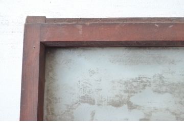 アンティーク建具　大正ロマンな雰囲気あふれる!色ガラス入りガラス戸1枚(引き戸、建具)(R-080630)
