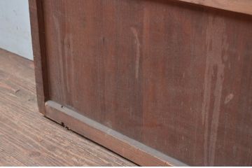 アンティーク建具　大正ロマンな雰囲気あふれる!色ガラス入りガラス戸1枚(引き戸、建具)(R-080630)