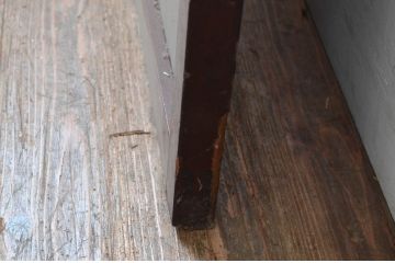 アンティーク建具　落ち着いた和の空間を演出するガラス帯戸1枚(引き戸、板戸)(R-080632)