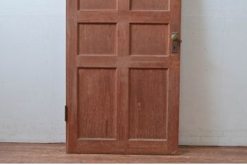 アンティーク建具　古い木味の素朴さが魅力のドア1枚(扉、木製扉、建具)(R-080633)