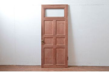 アンティーク建具　古い木味の素朴さが魅力のドア1枚(扉、木製扉、建具)(R-080633)