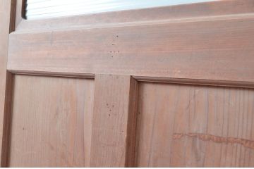 アンティーク建具　古い木味の素朴さが魅力のドア1枚(扉、木製扉、建具)(R-080633)