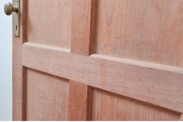 アンティーク建具　古い木味の素朴さが魅力のドア1枚(扉、木製扉、建具)(R-080633)