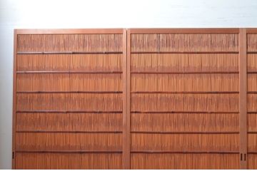アンティーク建具　情緒あふれる空間づくりにおすすめの夏戸4枚セット(建具、簾戸、御簾戸、簀戸、葭戸、夏障子、引き戸、すど)(R-080634)